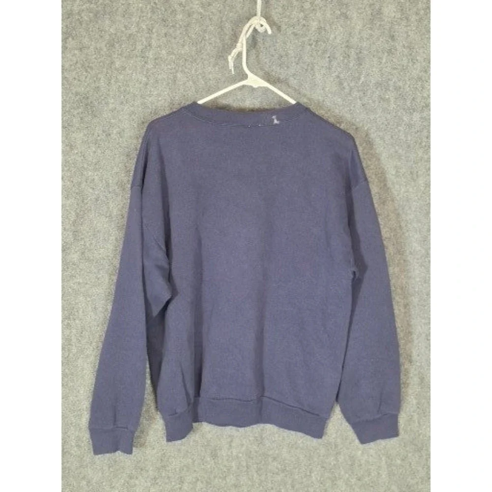 Vintage Tultex Maximum Sweats‎ Whatever Graphic Navy Blue Sweatshirt Mens Large